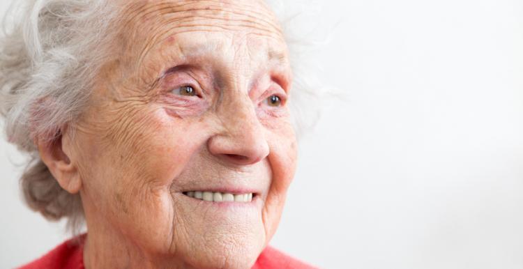 Older lady smiling 