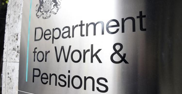 Department of Work & Pensions building sign 