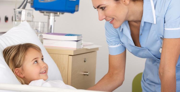 young child and nurse 