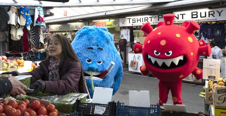 Monster Mayhem on Bury Market 