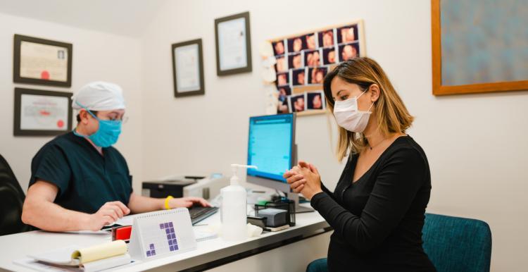 lady having vaccine 