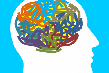 image of white head with a colourful brain