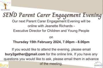 Online SEND Parent Carer Engagement Evening 