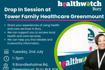 Drop-in Session at Tower Family Healthcare Greenmount 