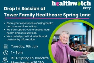 Drop in session Tower Family Healthcare Spring Lane 