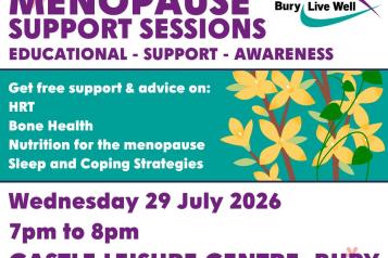 Menopause support sessions