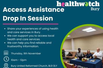 Access Assistance drop in flyer