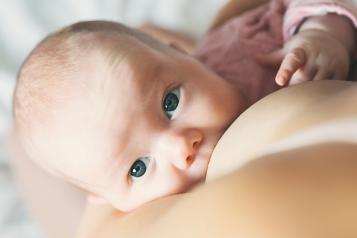Baby breast feeding 