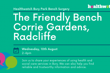 Healthwatch Bury Park Bench Surgery Corrie Gardens