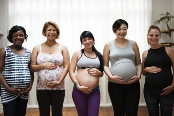 Five pregnant women 