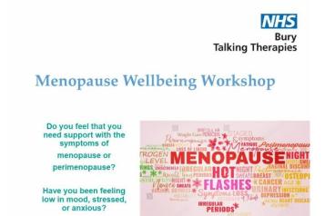 Menopause Wellbeing Worshop