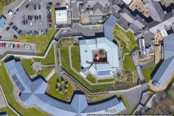 Prestwich hospital site, as seen from above in google maps