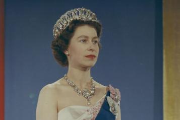 Official portrait of Queen Elizabeth II before the start of her 1959 tour of the U.S. and Canada