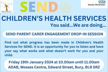 SEND drop-in session Mosses Centre