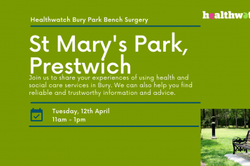 St Mary's Park bench surgery 