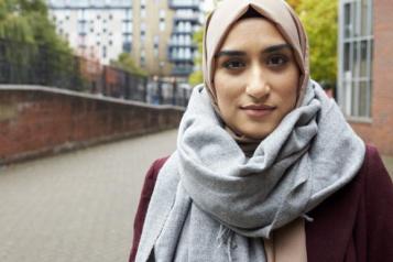 young woman on own