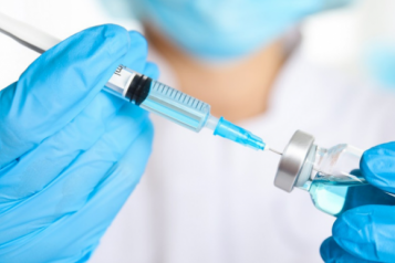 vaccine bottle and syringe 