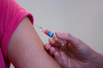 Person having vaccine 