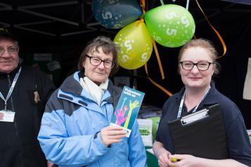 Volunteer with a member of Healthwatch staff 