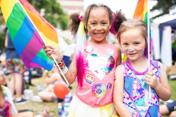 two young girls in fancy dress